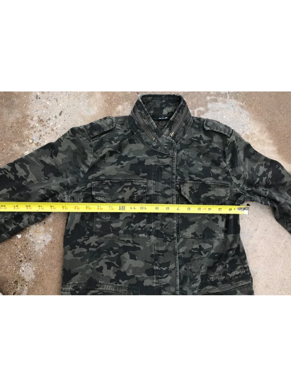 A.N.A. A New Approach Women Green Camo Denim XS Jacket